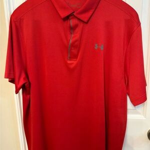 Under Armour Men's Tech Polo Shirt in Bold Red